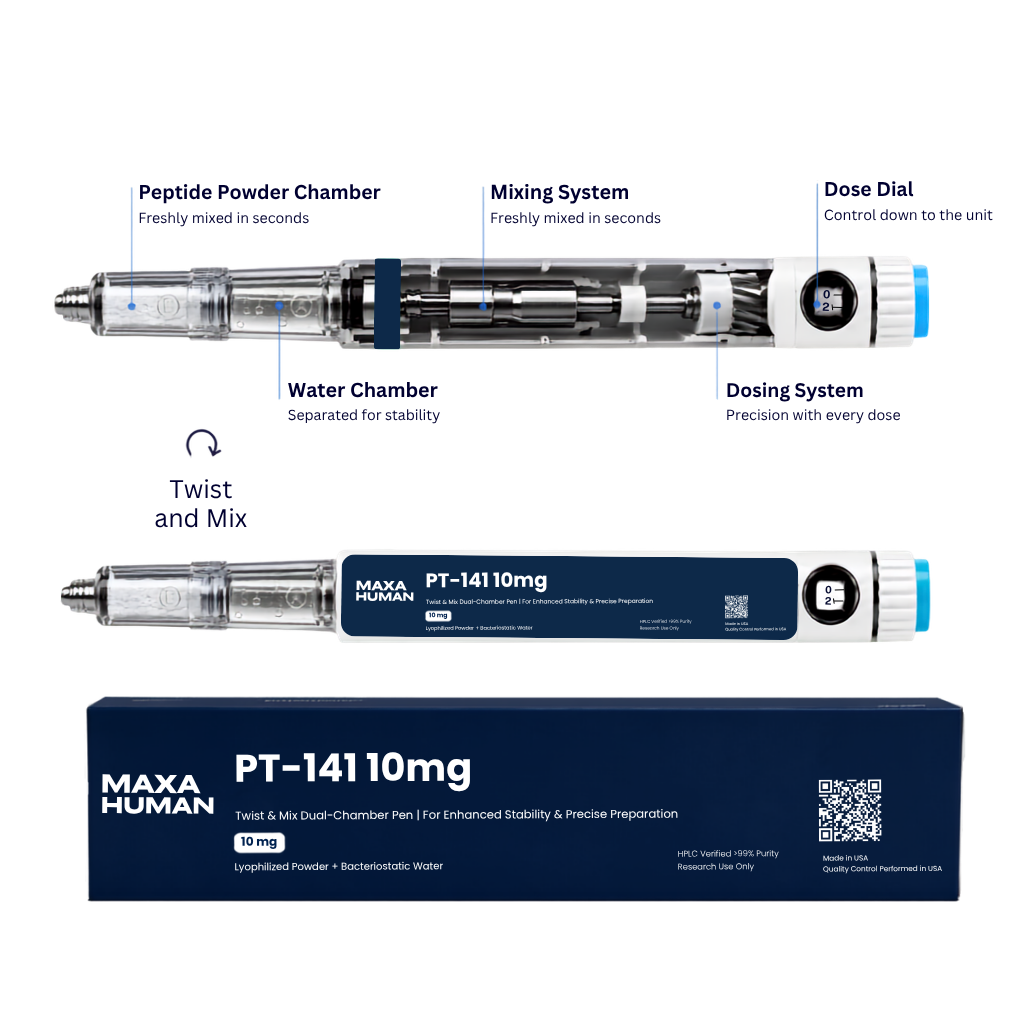 PT-141 10mg NEW Dual-Chamber Pen — Desire + Arousal Support